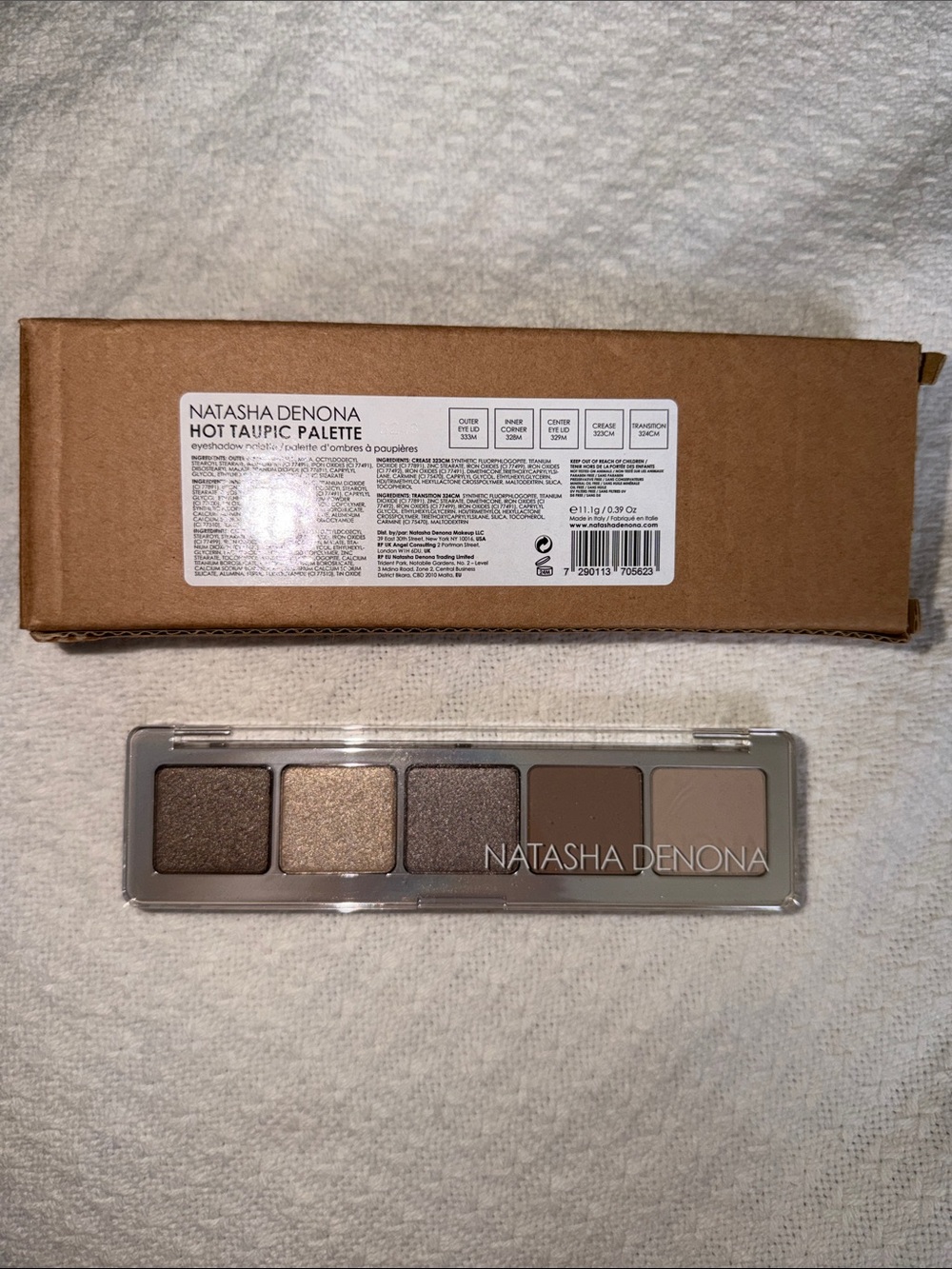 Natasha Denona Hot Taupic Palette - Neutral Taupe Eyeshadow (5-Color)